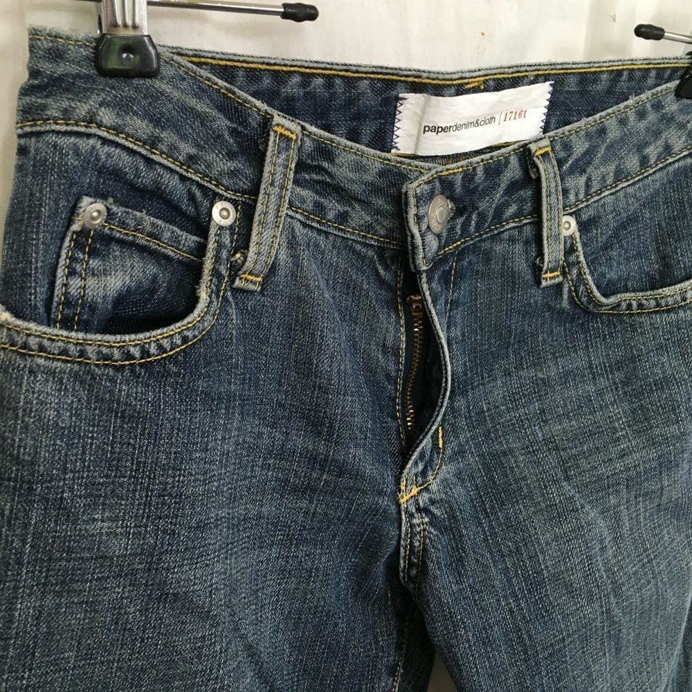 Paper Denim & Cloth Women's Bottom Slit Straight Mid Rise Jeans 25 - Picture 12 of 12